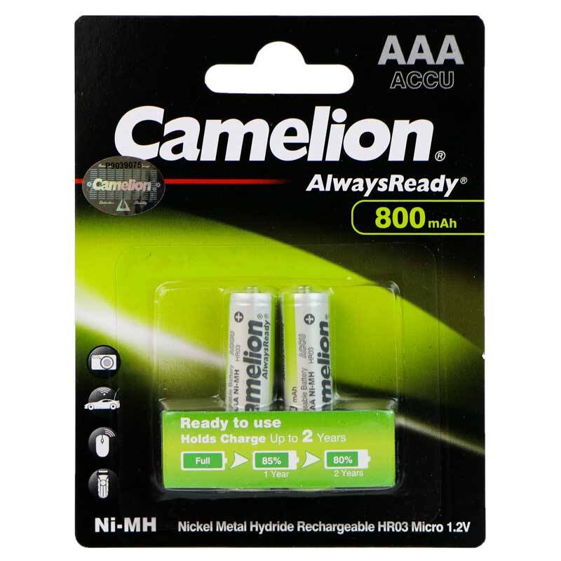 خرید باتری نیم قلمی شارژی Camelion NH-AAA800ARBP2 800mAh