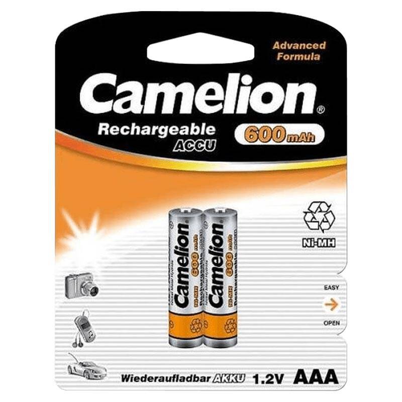 خرید باتری ۲ تایی نیم قلمی شارژی Camelion accu 600mAh