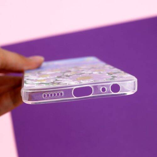 قاب ژله ای طرحدار گل برجسته محافظ لنزدار Samsung Galaxy A22 4G