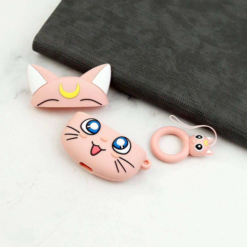 خرید محافظ ایرپاد پرو سیلیکونی گربه صورتی