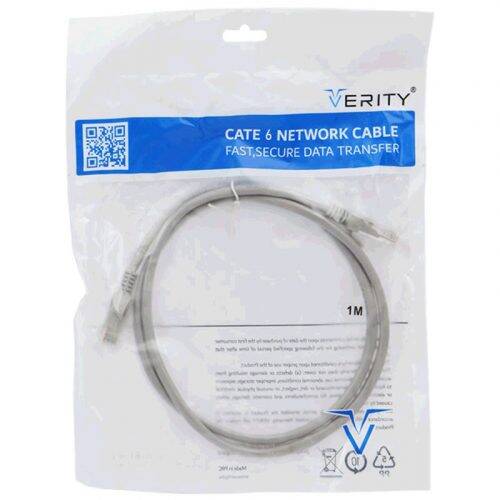 خرید کابل شبکه Verity Cat6 Q2 1m