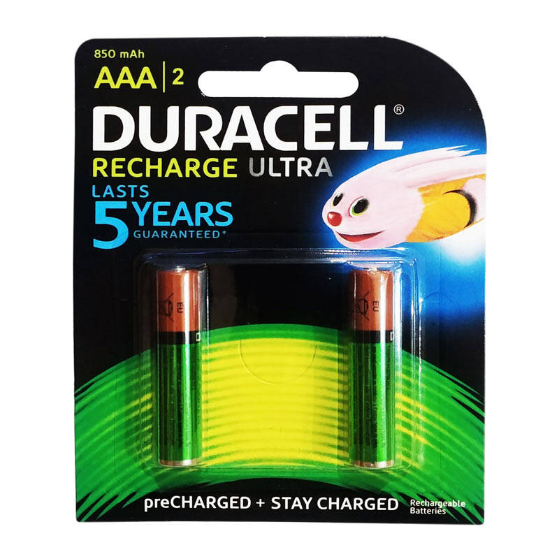 باتری دوتایی نیم قلم شارژی Duracell Recharge Ultra 1.2V AAA