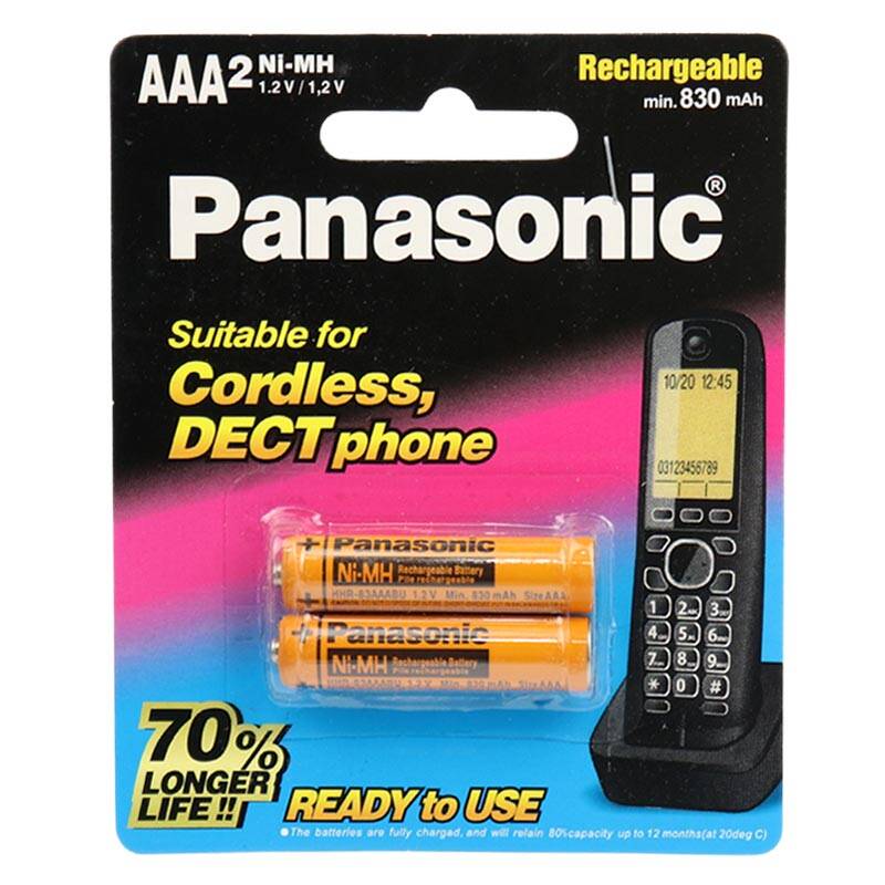 باتری دوتایی نیم قلم شارژی Panasonic HHR-3MRT/2BM 1.2V AAA