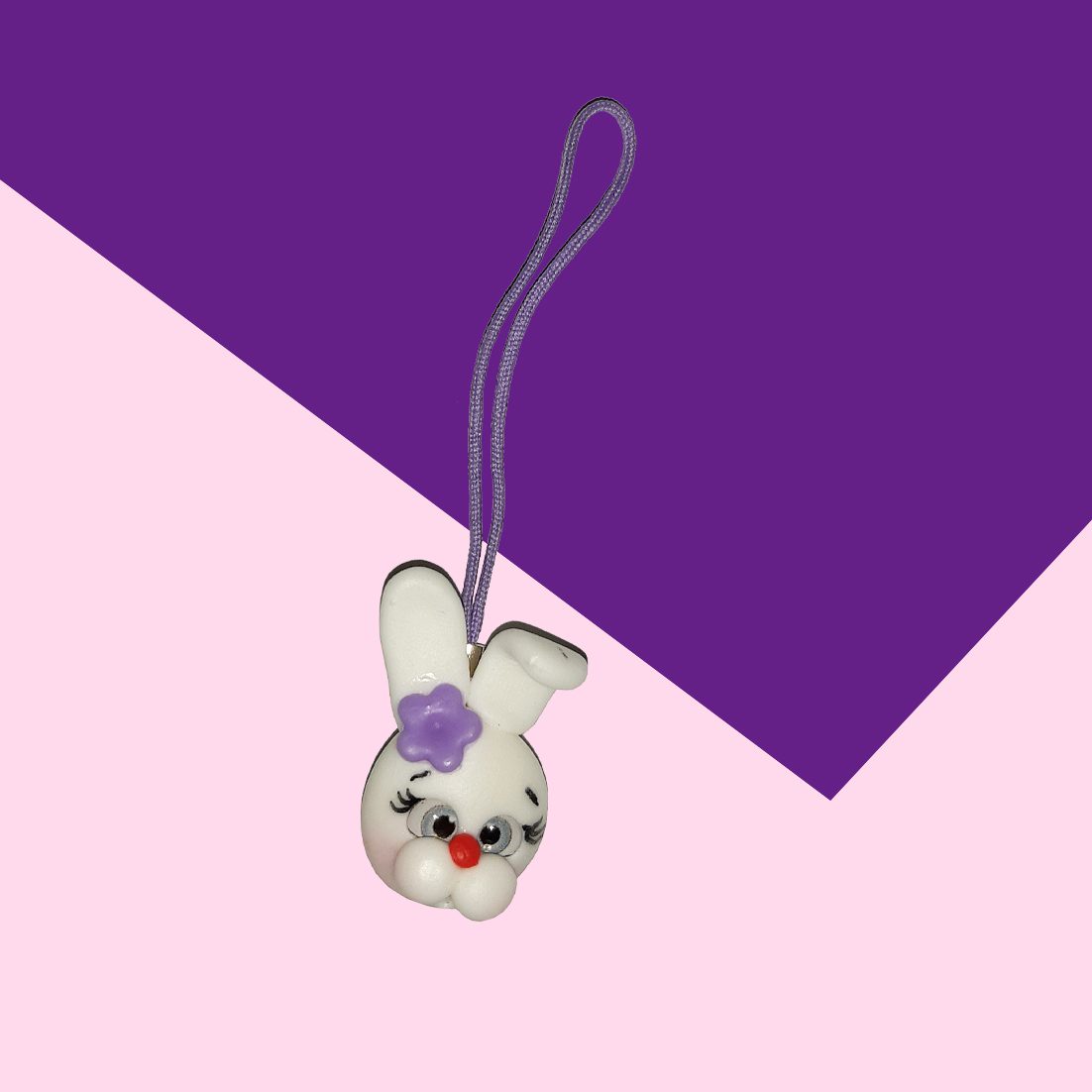 آویز فلش و موبایل طرح خرگوش خمیری آویز فلش و موبایل طرح خرگوش خمیری