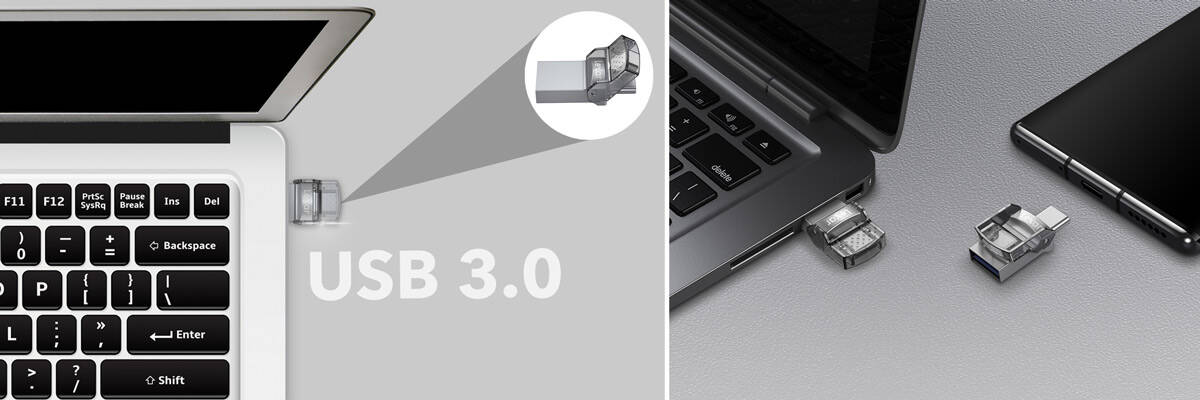 فلش ۶۴ گیگ لکسار Lexar JumpDrive D35c OTG Type-C USB3.0