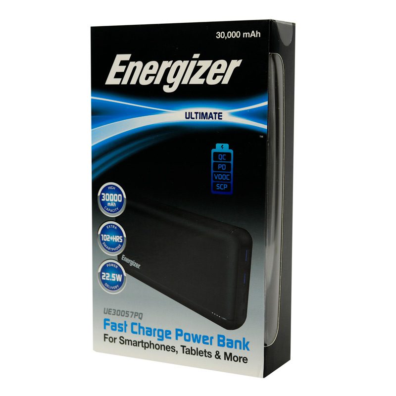 پاور بانک فست شارژ ۳۰۰۰۰ انرجایزر Energizer UE30057PQ QC3.0 PD 22.5W