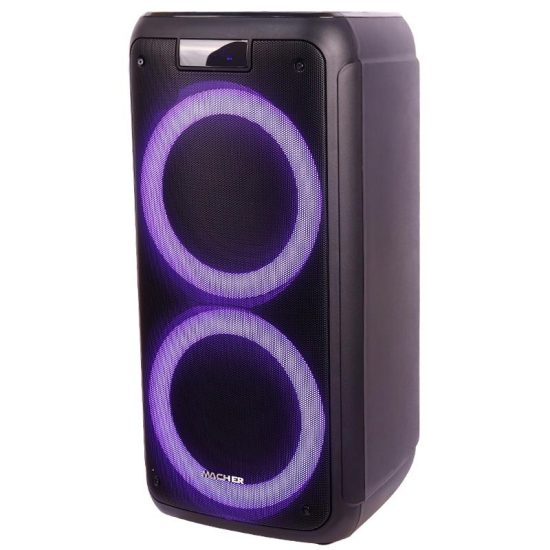 اسپیکر چمدانی بلوتوثی رم و فلش خور Macher MR-1500 + میکروفون و ریموت کنترل