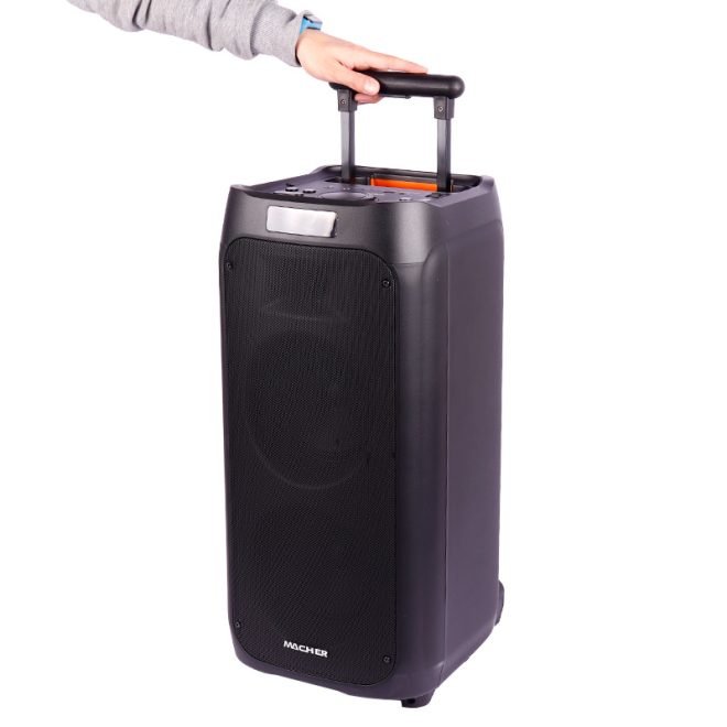 اسپیکر چمدانی بلوتوثی رم و فلش خور Macher MR-1600 + میکروفون و ریموت کنترل