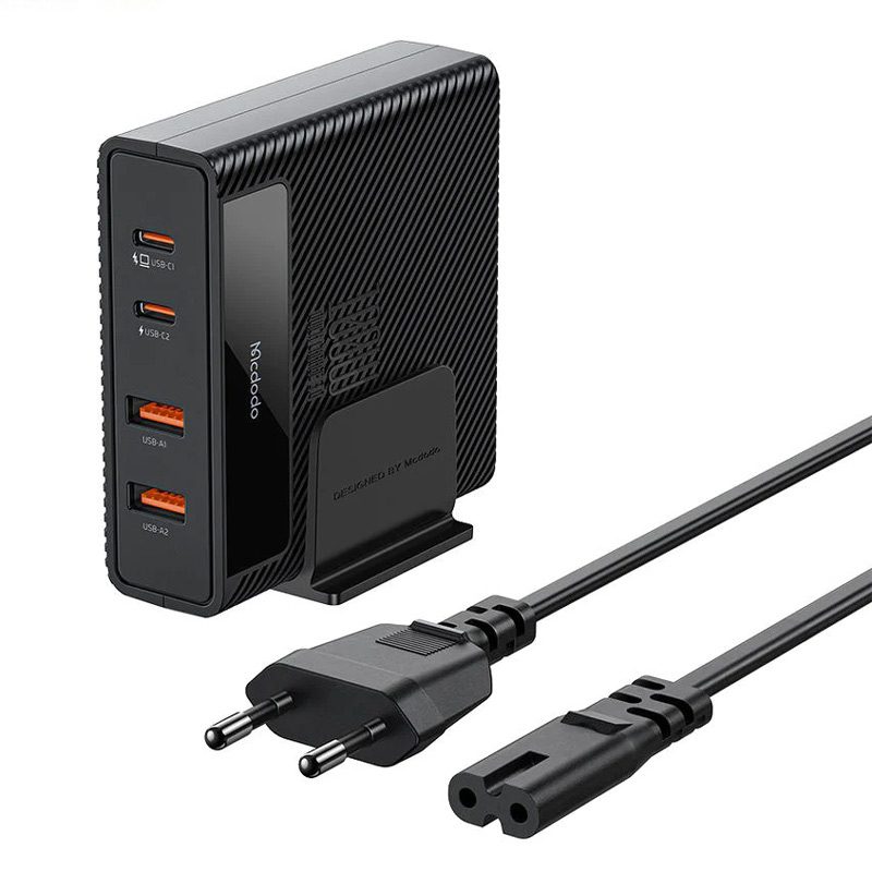 شارژر دیواری فست شارژ Mcdodo CH-1802 4Port GaN 5A QC4.0 PD3.0 100W + کابل تبدیل تایپ سی شارژر دیواری فست شارژ Mcdodo CH-1802 4Port GaN 5A QC4.0 PD3.0 100W + کابل تبدیل تایپ سی