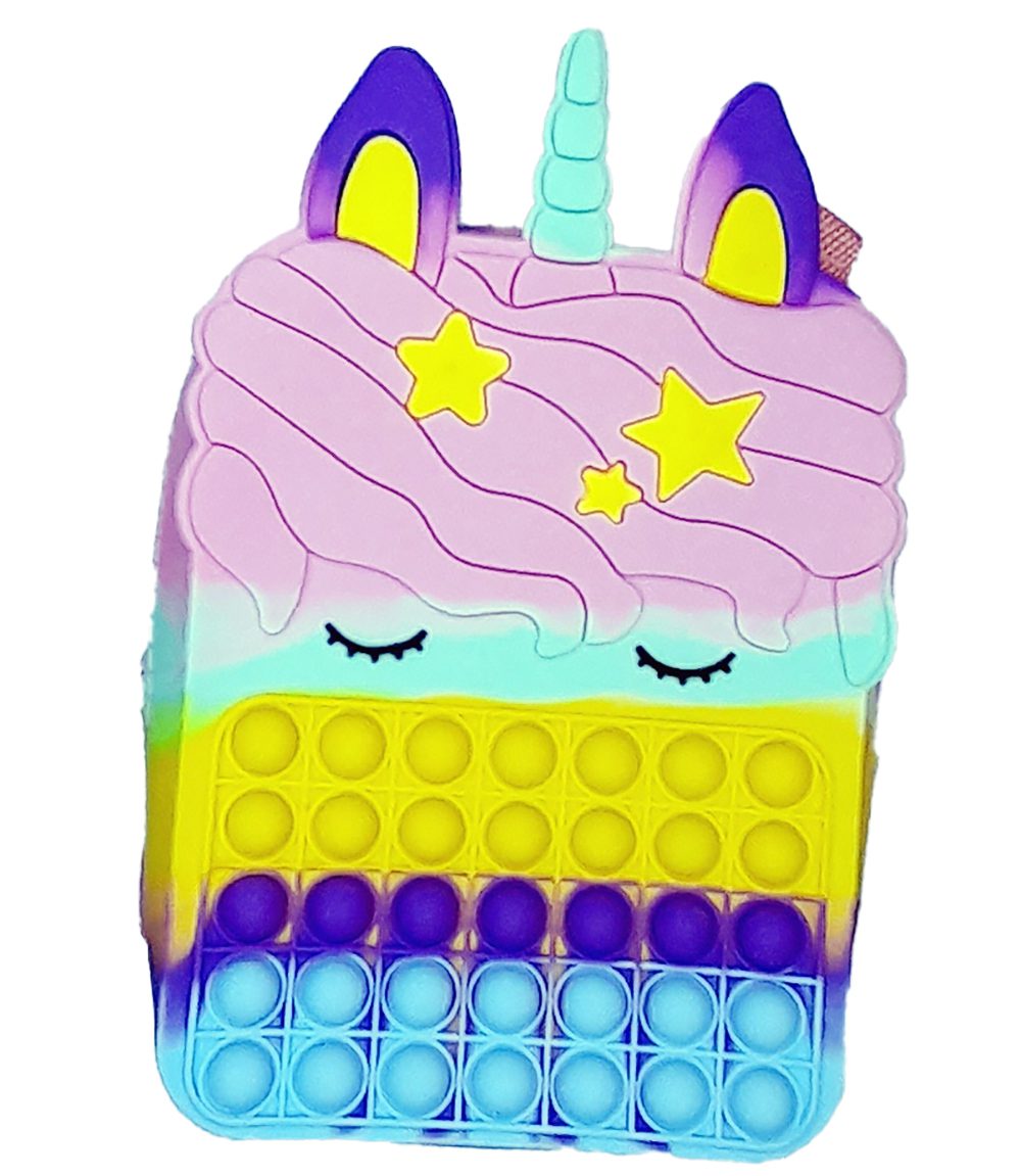 کیف کوله پشتی دخترانه مدل فیجت ضد استرس پاپیت طرح یونیکورن تک شاخ کیف کوله پشتی دخترانه مدل فیجت ضد استرس پاپیت طرح یونیکورن تک شاخ