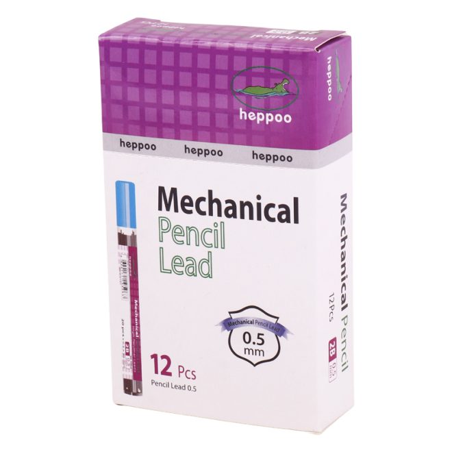 نوک مداد نوکی Heppoo RS-1203 0.5mm 2B بسته ۱۲ عددی