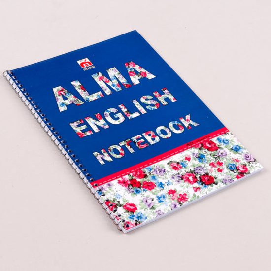 دفتر سیمی ۴۰ برگ ۲ خط طرح فانتزی نهال آلما کد ۷۴۳۰