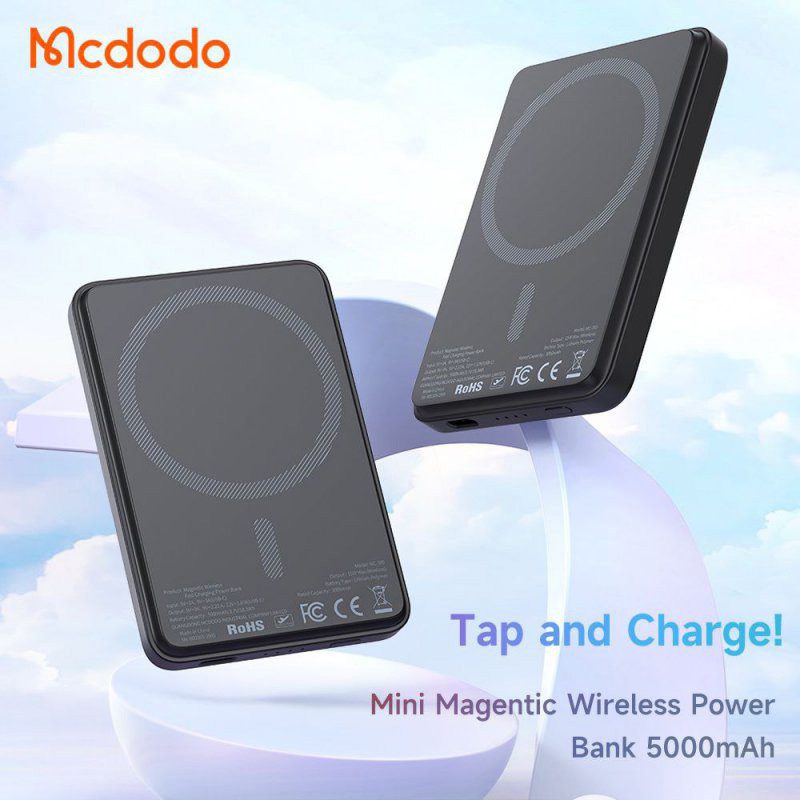 پاور بانک بی سیم فست شارژ 5000 مک دودو Mcdodo MC-395 PD 15W