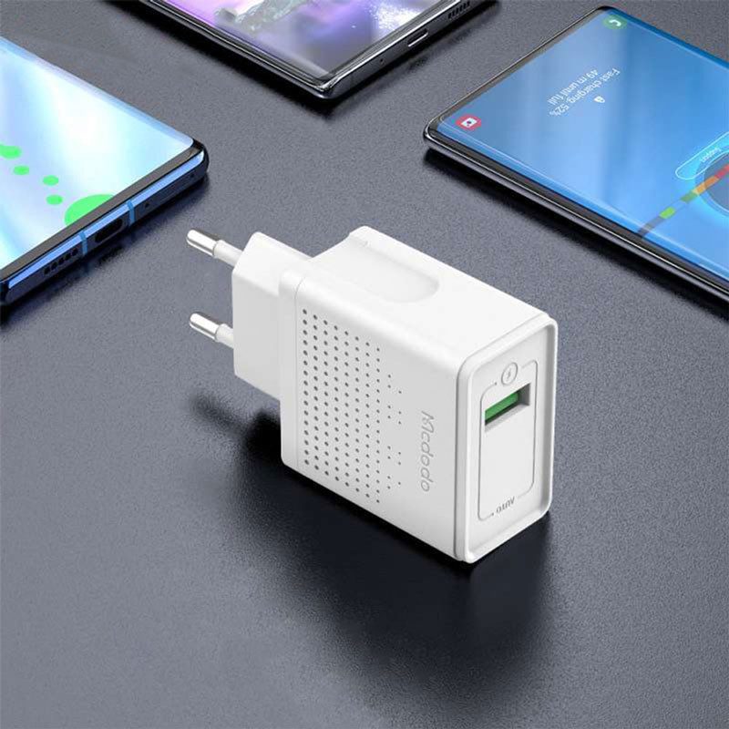 شارژر دیواری فست شارژ mcdodo ch-5750 qc3.0 pd 3a 18w + کابل تایپ سی شارژر دیواری فست شارژ mcdodo ch-5750 qc3.0 pd 3a 18w + کابل تایپ سی