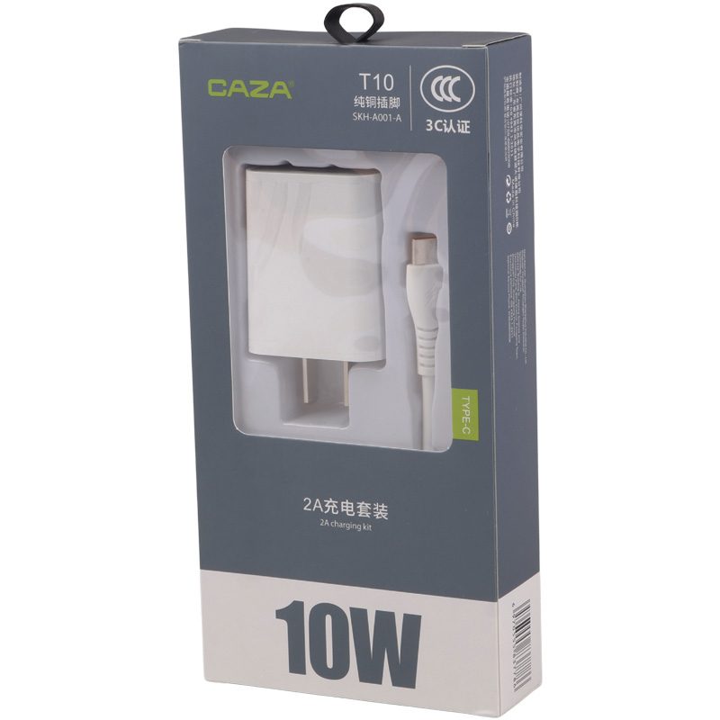 شارژر دیواری caza t10 skh-a001-a 2a 10w + کابل تایپ سی شارژر دیواری caza t10 skh-a001-a 2a 10w + کابل تایپ سی