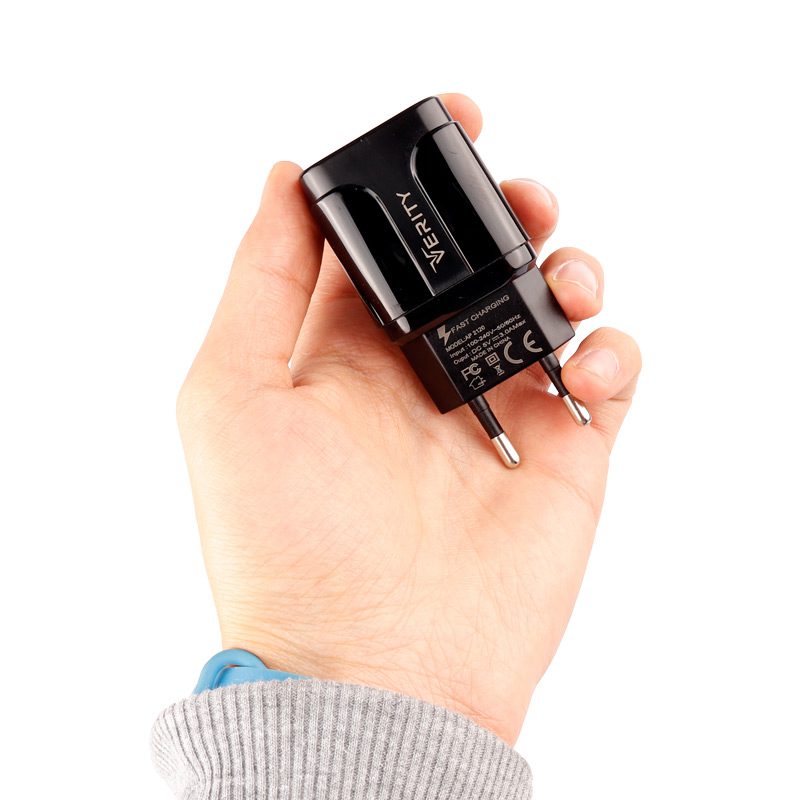 شارژر دیواری فست شارژ verity ap-2120 qc3.0 3a 18w + کابل تایپ سی شارژر دیواری فست شارژ verity ap-2120 qc3.0 3a 18w + کابل تایپ سی