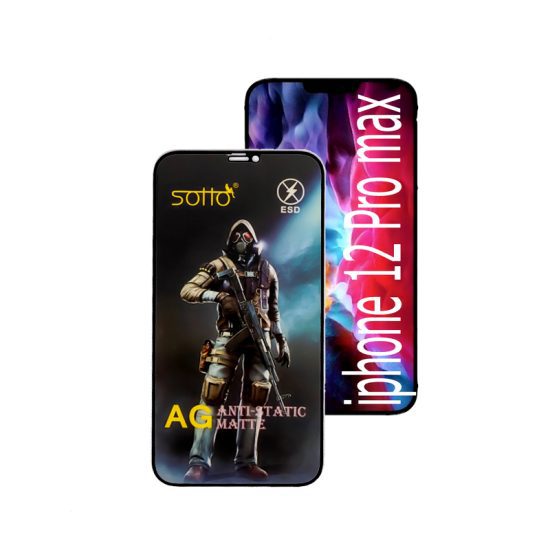 گلس گوشی اپل iphone 12 pro max مات آنتی استاتیک