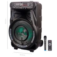 اسپیکر چمدانی بلوتوثی رم و فلش خور vanmaax max-400 + میکروفون و ریموت کنترل