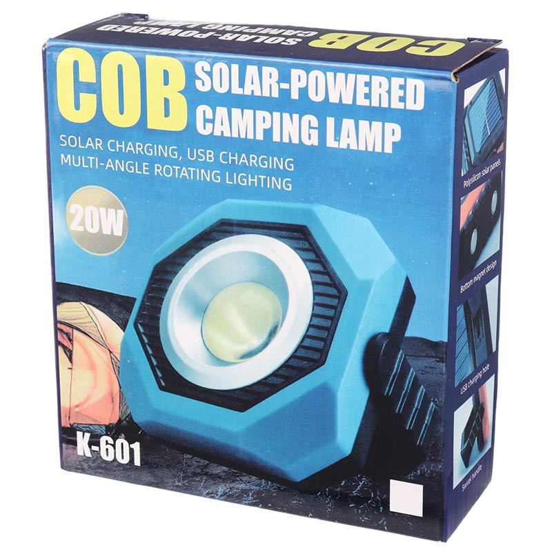 چراغ قوه کمپی خورشیدی cob k-601 چراغ قوه کمپی خورشیدی cob k-601