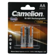 باتری دوتایی قلمی شارژی camelion ni-mh rechargeable aa 1500mah