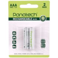باتری دوتایی نیم قلمی شارژی panatech rechargeable ni-mh hr03 aaa 900mah
