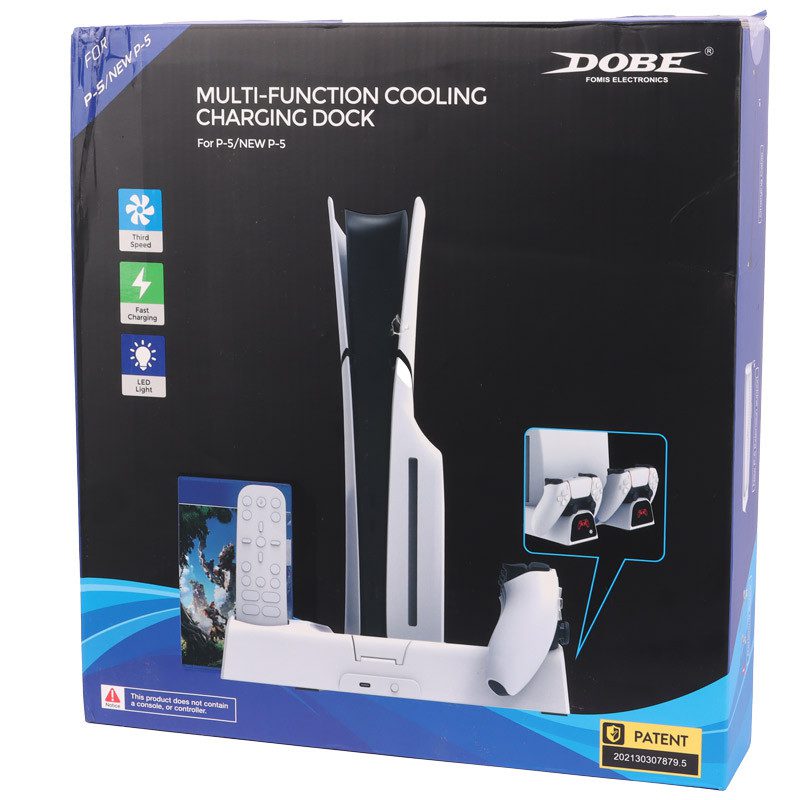 خنک کننده و شارژر دسته dobe p-5 tp5-3532b ps5/ps5 slim