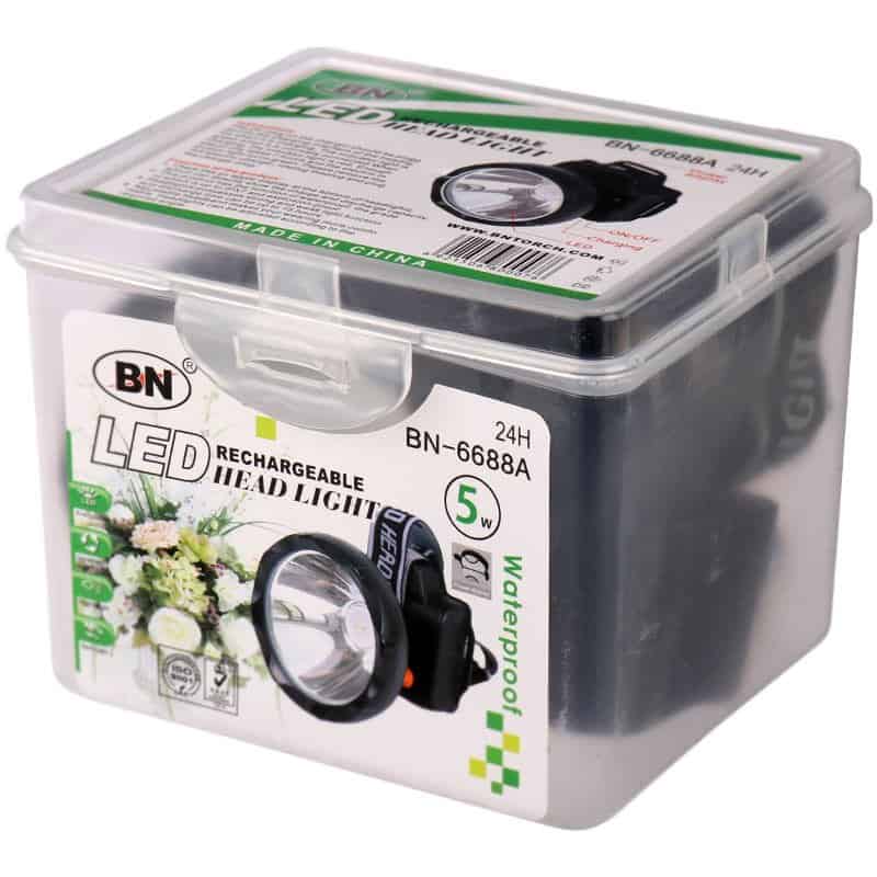چراغ قوه پیشانی هدلایت شارژی bn bn-6688a چراغ قوه پیشانی هدلایت شارژی bn bn-6688a