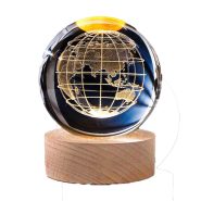 چراغ خواب طرح گوی کریستال مدل کره زمین