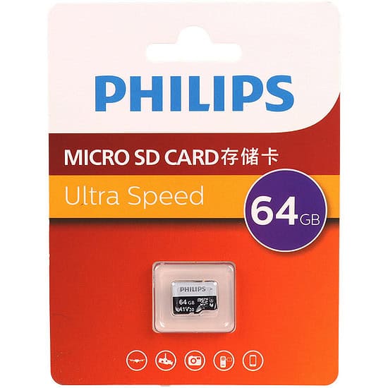 رم میکرو 64 گیگ فیلیپس philips ultra speed u3 a1 v30