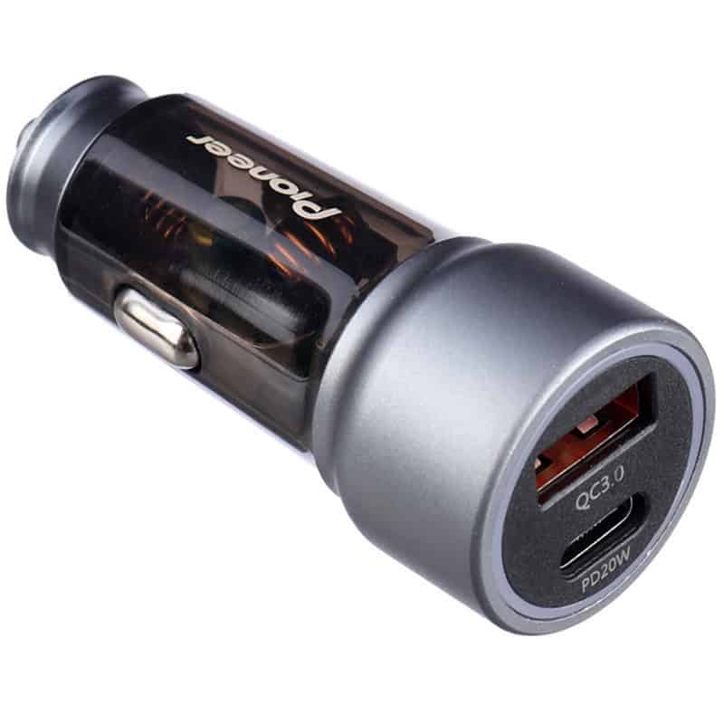 شارژر فندکی فست شارژ pioneer c8637 qc3.0 pd 3a 20w شارژر فندکی فست شارژ pioneer c8637 qc3.0 pd 3a 20w