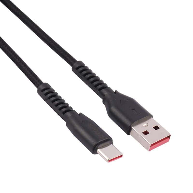کابل تایپ سی فست شارژ shoosh sh119c 5a 1.1m