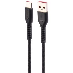 کابل تایپ سی فست شارژ shoosh sh119c 5a 1.1m