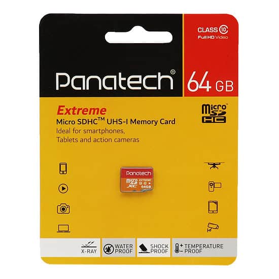 رم میکرو 64 گیگ پاناتک panatech extreme u3 c10 بدون خشاب