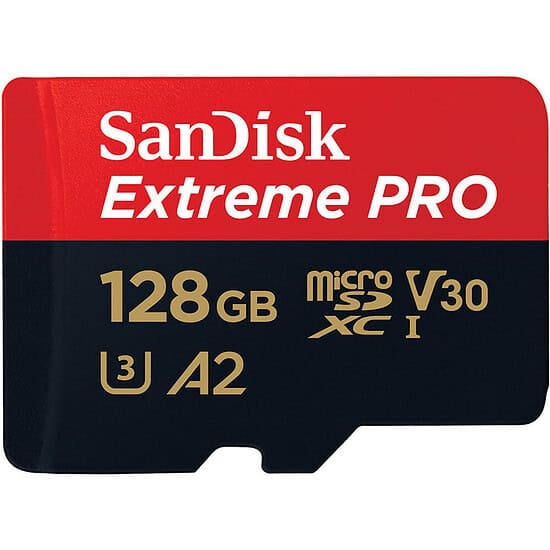 رم میکرو 128 گیگ سن دیسک sandisk extreme pro v30 u3 a2 c10 200mb/s + خشاب