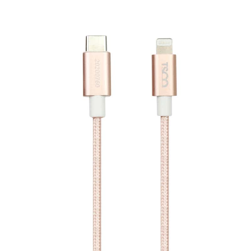 کابل تبدیل فست شارژ tsco tc pd200 type-c to lightning 2.4a 1.5m کابل تبدیل فست شارژ tsco tc pd200 type-c to lightning 2.4a 1.5m