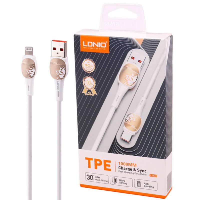 کابل آیفونی فست شارژ ldnio ls831 30w 1m کابل آیفونی فست شارژ ldnio ls831 30w 1m