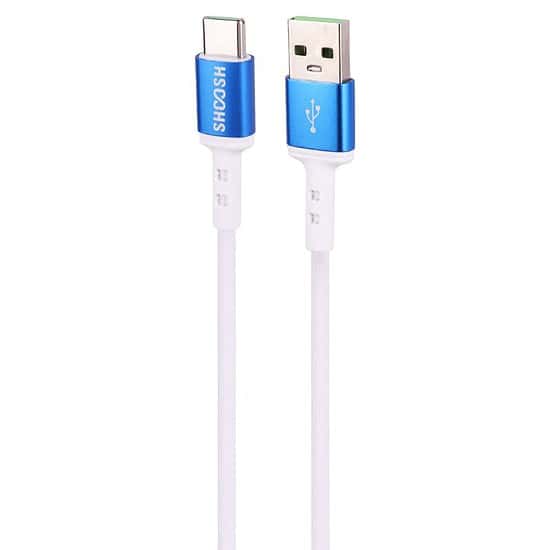 کابل تایپ سی فست شارژ shoosh sh72c 5a 1.1m