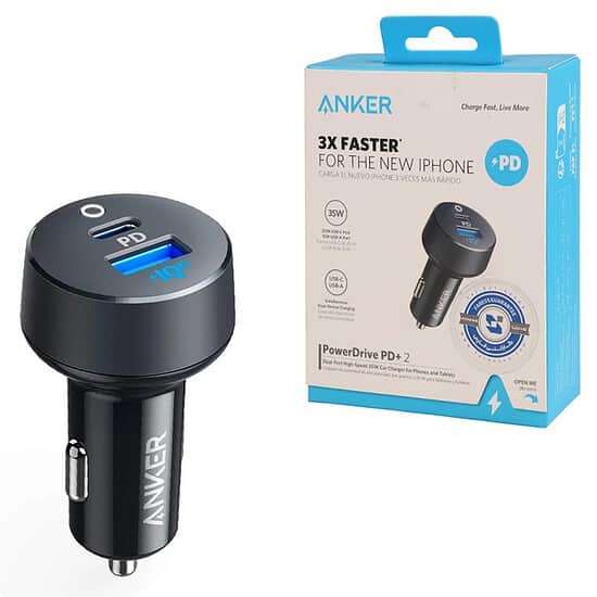 شارژر فندکی فست شارژ anker a2732hf1 pd 3a 20w