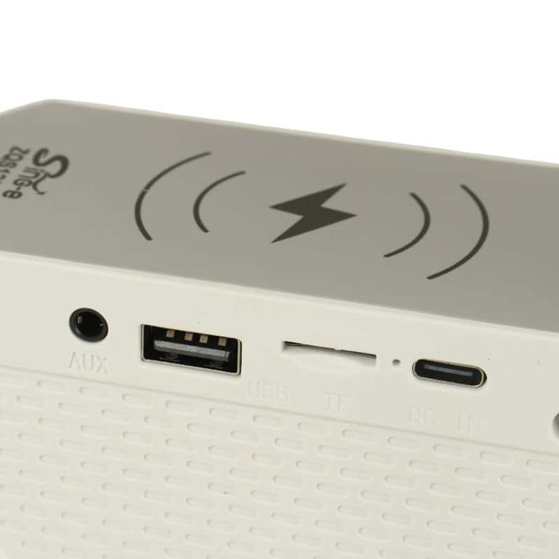 شارژر بی سیم و چراغ رومیزی اسپیکر دار Sing-E ZQS1228 شارژر بی سیم و چراغ رومیزی اسپیکر دار Sing-E ZQS1228