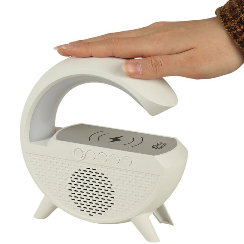 شارژر بی سیم و چراغ رومیزی اسپیکر دار Sing-E ZQS1228 شارژر بی سیم و چراغ رومیزی اسپیکر دار Sing-E ZQS1228