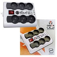 محافظ برق صوتی تصویری 6 خانه امگا P6000 با کابل 5 متری