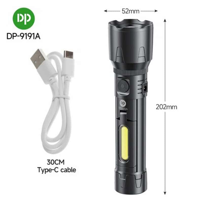 چراغ قوه شارژی DP.LED Light DP-9191A چراغ قوه شارژی DP.LED Light DP-9191A