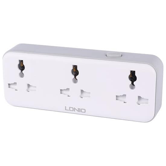 چند راهی 3 خانه برق الدینیو SC3317 + شارژر USB و Type-C