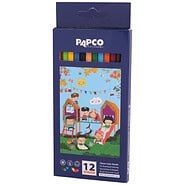 مداد رنگی 12 رنگ پاپکو Papco PS-26LCB1203