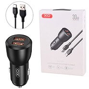 شارژر فندکی فست شارژ XO XO-CC55 3A 18W + کابل تایپ سی