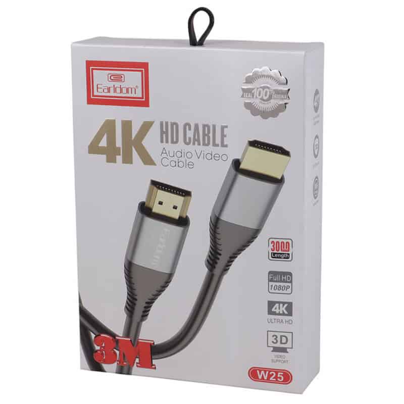 کابل HDMI 4K ارلدام ET-W25 طول 3 متر کابل HDMI 4K ارلدام ET-W25 طول 3 متر