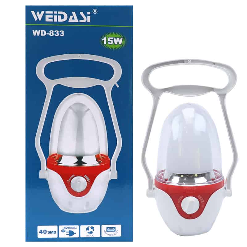 چراغ فانوسی شارژی ویداسی WD-833 چراغ فانوسی شارژی ویداسی WD-833