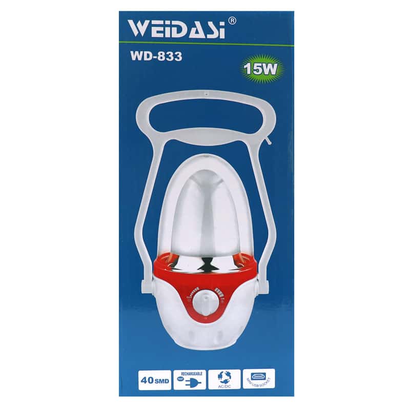 چراغ فانوسی شارژی ویداسی WD-833 چراغ فانوسی شارژی ویداسی WD-833