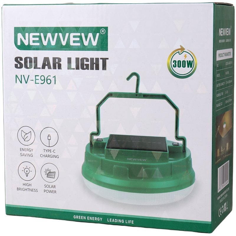 لامپ شارژی خورشیدی 300 وات Newvew NV-E961 لامپ شارژی خورشیدی 300 وات Newvew NV-E961