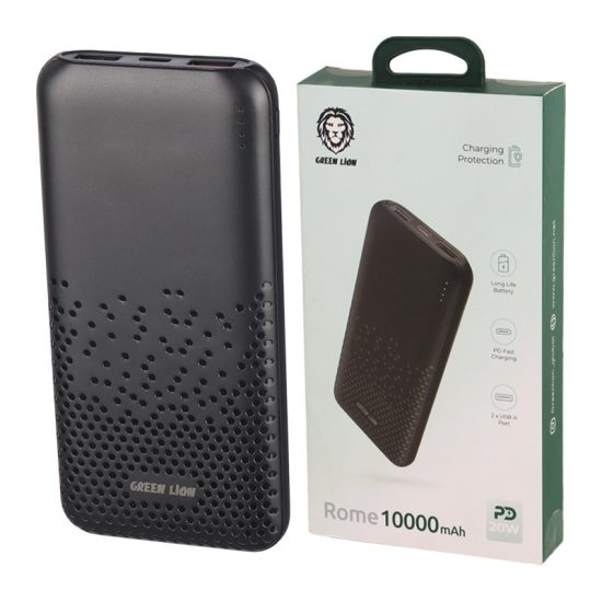 پاور بانک فست شارژ گرین لاین Rome PD 20W ظرفیت 10000 میلی آمپر ساعت